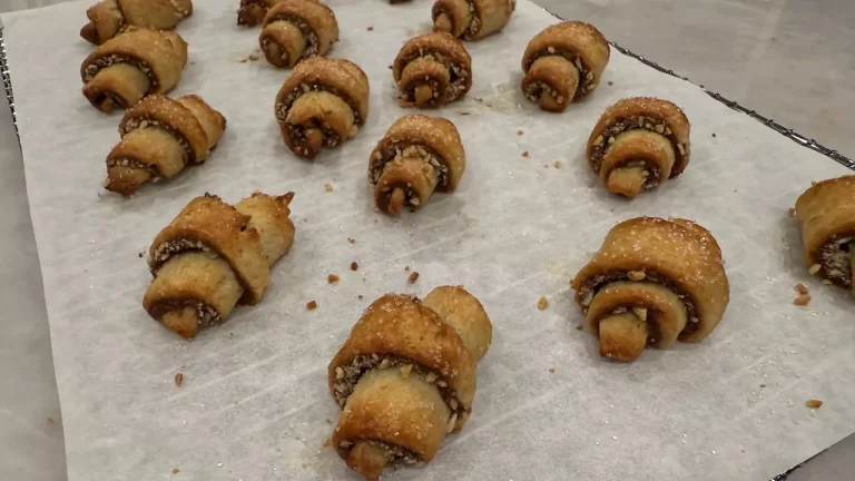 Nutella Rugelach on parchment